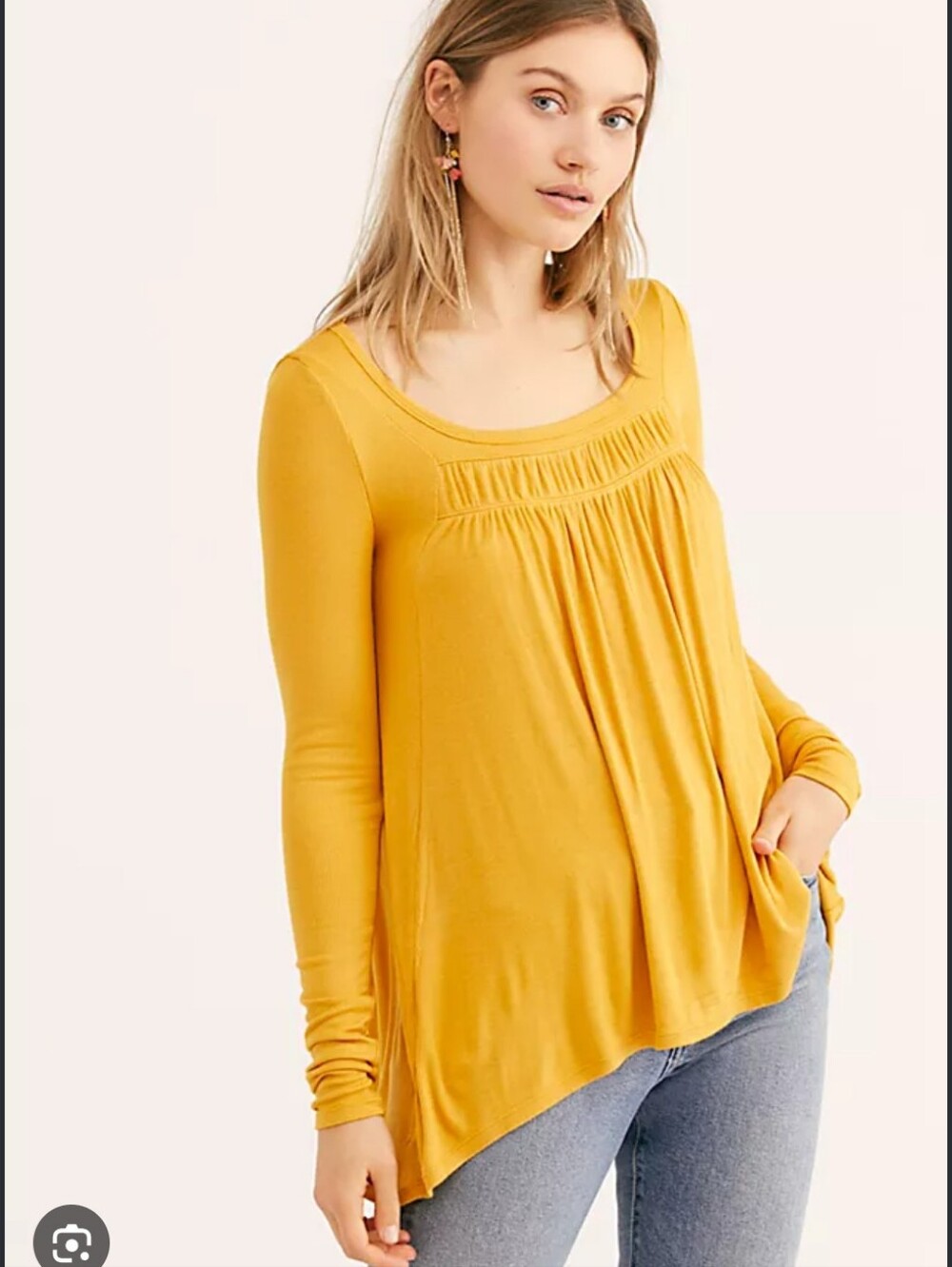 We The Free Golden Long Sleeve Top‎